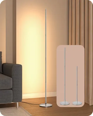 Produktbild von EDISHINE LED Stehlampe Wohnzimmer Dimmbar 2er Set, Stehleuchte höhenverstellbar, Weiß