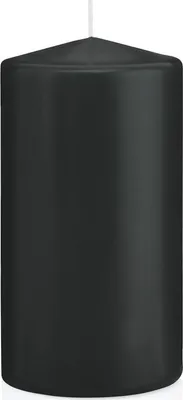 Produktbild von Stumpenkerzen Schwarz 150 x Ø 78 mm, 8 Stück, russarm, tropffrei