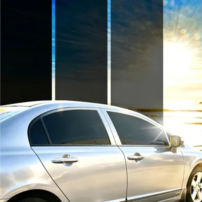 Imagen del producto de Película adhesiva para tintado, con protección UV e IR, de 75 cm x 3 m, para automóviles y ventanas