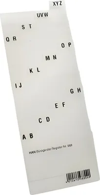 Produktbild von HAN Karteiregister A-Z, PP, A7 quer , transluzent, 12-teilig