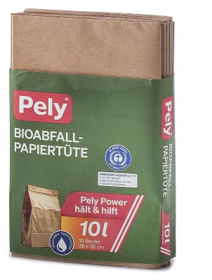 Produktbild von Pely Papiertüten aus Recyclingpapier, nachhaltig und umweltfreundlich, 10 Stück