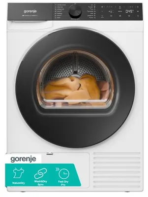 Produktbild von Gorenje G600 DG68C, Freistehend, Frontlader, Wärmepumpe, Weiß, Drehregler, Rechts