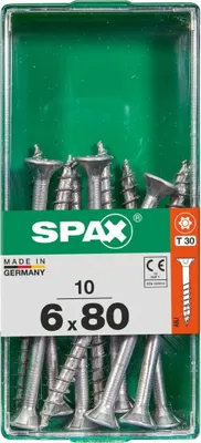 Produktbild von Spax Universalschrauben 6.0 x 80 mm TX 30 Senkkopf - 10 Stk.