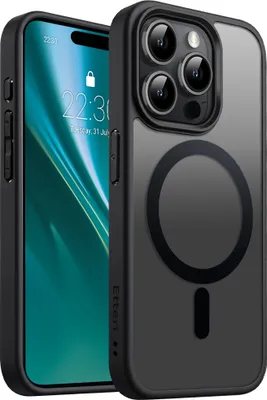 Immagine prodotto di Etteri Matt Mag Cover per iPhone 15 Pro 6.1" Custodie per telefoni cellulari Nero