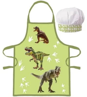 Productafbeelding van Kinderkokschort met chefmuts - Dino