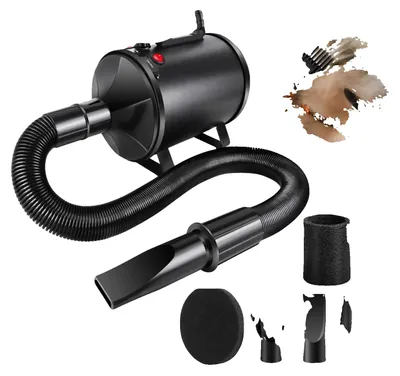 Image de Sèche-cheveux pour animaux de compagnie, puissance de 3500 W, fonctionnement silencieux, couleur noire