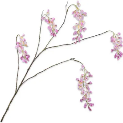 Produktbild von Silk-ka Künstliche Blume – Seidenblume, Glyzinienzweig, Rosa, 129 cm