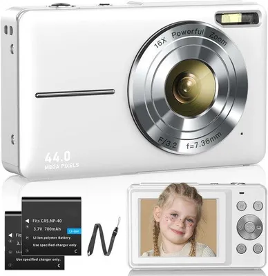 Obrázek produktu pro Digitální fotoaparát 1080p - 44 MP - 16x digitální zoom - ideální pro děti a začátečníky