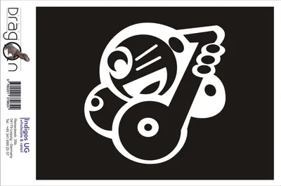 Produktbild von Aufkleber / Autoaufkleber - JDM / Die cut / Auto / OEM - Music smile - 210x210mm silber - Heckscheibe / Heckscheibenaufkleber