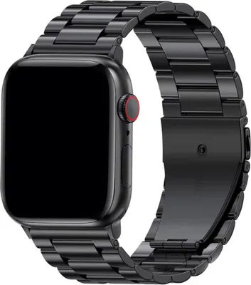 Immagine prodotto di CHPN – Bracciale in acciaio inossidabile, compatibile con Apple Watch – 42/44/45/46/49 mm – Cinturino per smartwatch – Chiusura a farfalla – Cinturino da cintura per il vostro Apple Watch – Grigio
