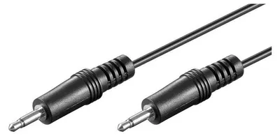 Zdjęcie produktu dla Kabel audio AUX, 3,5 mm, stereo, 1,5 m - czarny