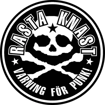 Productafbeelding van Rasta Knast - Skull/Waarschuwing - Ronde sticker