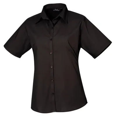 Obrázek produktu pro Premier – dámská halenka, popelín, krátké rukávy LT5109 (5XL) (černá)