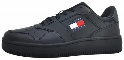 Productafbeelding van Tommy Hilfiger Retro Basket ESS Herrenschuhe Schnürschuhe Sneaker Schwarz Freizeit