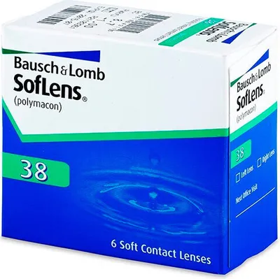Zdjęcie produktu dla SofLens 38 6 szt. Soczewki Kontaktowe Miesięczne. BC: 8.7; Moc: -0,75