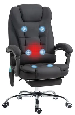 Produktbild von Vinsetto Bürostuhl mit Massagefunktion, PC-Stuhl mit Liege- & Wärmefunktion