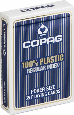 Produktbild von Copag 22540036 - Plastik Poker, Regular Face, blau