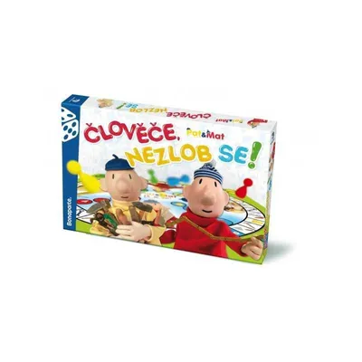A board game box featuring cartoon characters Pat and Mat.