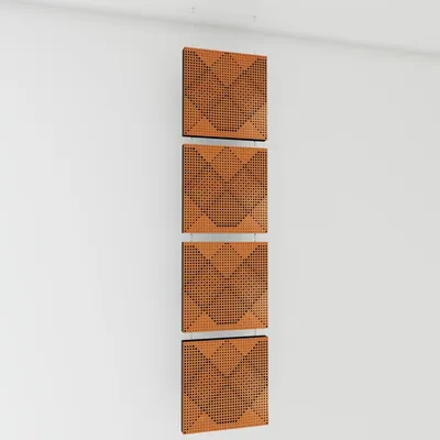 Obrázok produktu pre 4-balenie – Dekoratívne akustické závesné panely | 200 x 50 cm | Závesné deliace steny | Modulárne panely pohlcujúce zvuk | WILDS | Čerešňa