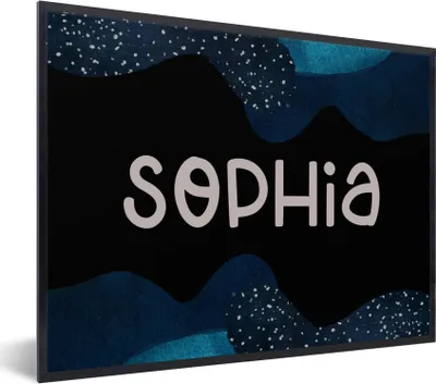 Produktbild von MuchoWow® Gerahmtes Poster Sophia - Pastell - Mädchen 80x60 cm - Poster mit Schwarzem Bilderrahmen Wandposter Rahmen Foto Bilder - Schwarzem - Mit Gestell