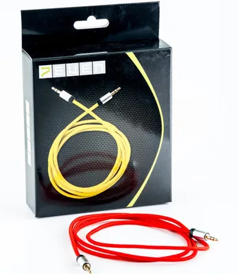 Produktbild von 7even Aux 3,5mm Mini-Klinken und Kopfhörer Textil Kabel, rot