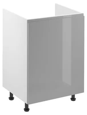 Obrázek produktu pro Dolní dřezová skříňka ARBOR - šířka 60 cm, lesklá šedá / bílá, pravé provedení
