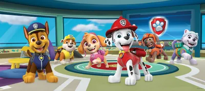 Produktbild von Sanders & Sanders Poster PAW Patrol Blau, Grün und Rot - 600911 - 202 x 90 cm