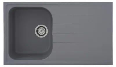 Immagine prodotto di Lavello da cucina Lavello da incasso Lavello in granito 86 x 50 Grigio Respekta Orlando