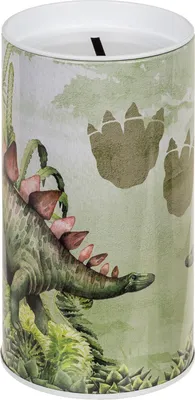 Produktbild von Metall Spardose Dinosaurier 15,5·8cm abnehmbarer Deckel Stegosaurus