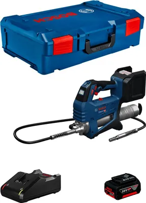 Produktbild von Fettpresse BOSCH GFP 18V-10 (1 x 5,0 Ah + GAL18V-40 + L-Boxx XL)