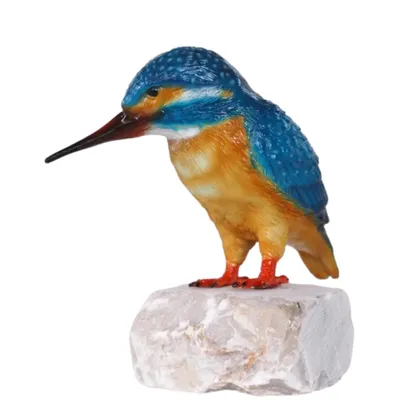 Produktbild von Eisvogel auf Sockel Tierfigur aus Bronze Neu Frostfest Witterungsbeständig Metallfigur Bronzefigur zur Dekoration Vogel BO-BS1539C