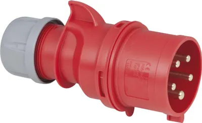Produktbild von PCE CEE 32 A/400 V 5-pin Plug male Rot - IP44