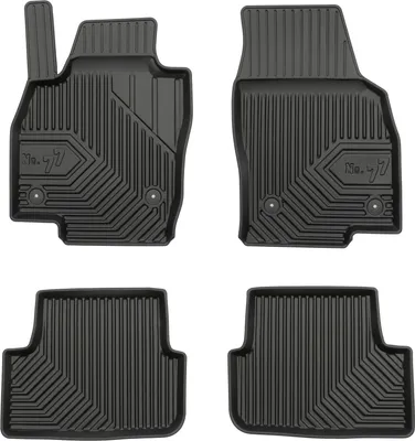 Image de Tapis de Sol de Voiture pour VW Polo VI 2017-2025 TPE Antidérapant Noir 4Pcs