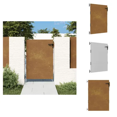 Immagine prodotto di vidaXL Cancello da giardino 85x125 cm in acciaio corten - Cancelli da giardino