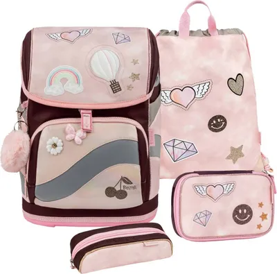 Produktbild von Belmil Schulranzen Set Smarty Plus Premium für Mädchen (Glam)
