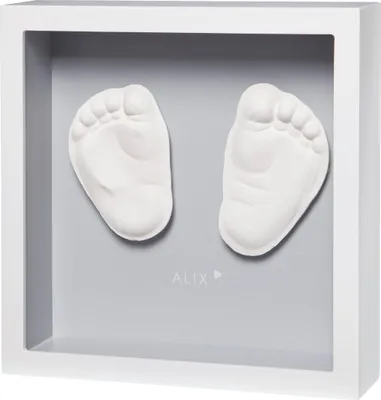 Obrázok produktu pre Baby Art My Little Steps Grey, odliatok ruky/chodidla, Biela