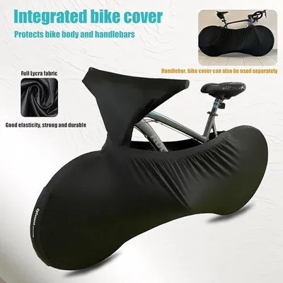 Produktbild von Fahrradhülle wasserdicht mit Reißverschluss und Lenkerschutz 180x68x80 cm