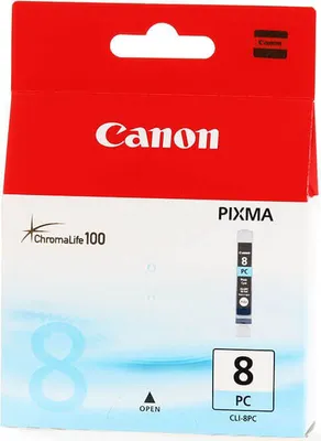 Produktbild von Atramentová náplň Canon CLI-8PC pre Pixma iP6600D/6700D/ MP970/Pro9000 photo cyan (400 str.)