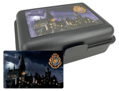 Produktbild von Harry Potter Brotdose - Hogwarts Lunchbox Butterbrotdose mit Trennwand Schwarz