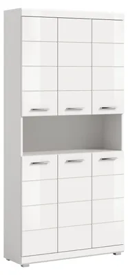 Produktbild von xonox.home Hochschrank breit Scout Weiß hochglanz / Weiß 90 x 191 x 31 cm
