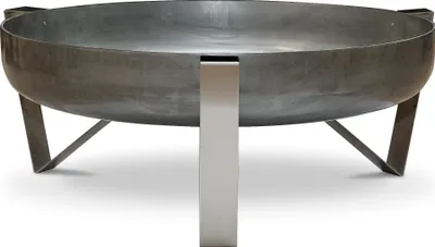 Produktbild von SvenskaV Feuerschale VOMA Rohstahl & Edelstahl, 66,5x67,5x25 cm, Ø 63 cm, Feuerstelle & Heizung, handgefertigt
