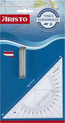 Produktbild von Aristo Kursdreieck 22,5 cm mit Griff, Winkelskalen 360°/1
