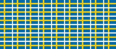 Produktbild von Mini Aufkleber Set - Pack glatt - 20x12mm - selbstklebender Sticker - Schweden - Flagge / Banner / Standarte fürs Auto, Büro, zu Hause und die Schule - 54 Stück