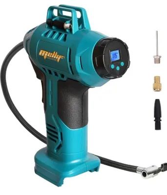 Produktbild von Elektrische Luftpumpe für Makita 18V-Akku, 160 PSI Akku-Kompressor mit LED-Leuchte, digitalem Manometer für Auto, Motorrad, Fahrrad, Bälle, ohne Akku