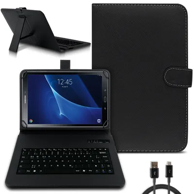 Produktbild von Tastatur Tasche für XGODY 10.1 Bluetooth Hülle Keyboard QWERTZ Schutzhülle CaseFarben:Schwarz