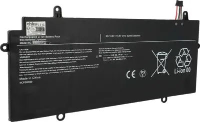 Produktbild von vhbw Akku kompatibel mit Toshiba Portégé Z30-A-19L, Z30-A-189, Z30-A-17D, Z30-A-18J, Z30-A 18J, Z30-A-13X Notebook (3350 mAh, 14,8 V, Li-Polymer)