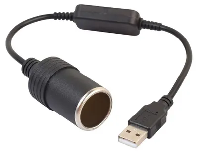 USB-auf-12V-Kabel, 5V auf Zigarettenanzünder-Buchse, Adapter