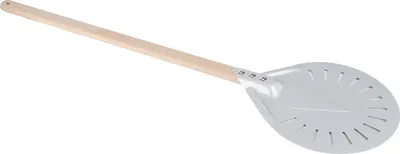 Obrázok produktu pre Pizza lopatka s 60 cm odnímateľnou drevenou rukoväťou, nešmyková okrúhla pizza lopatka, kuchynské náčinie (9 palcov)