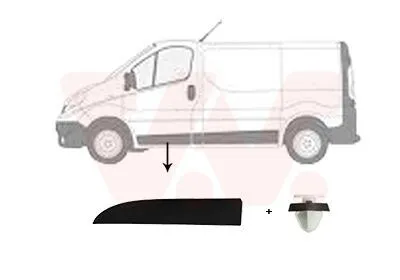 Immagine prodotto di VAN WEZEL Modanatura di protezione, porta nera, anteriore sinistra per OPEL Vivaro B NISSAN