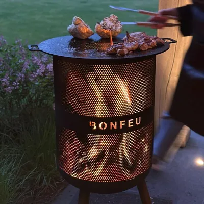 Produktbild von BonFeu BonVes 45 – Schwarzer Feuerkorb